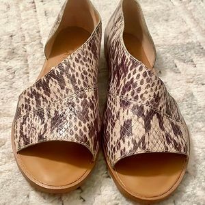 1.State Snake print sandals!